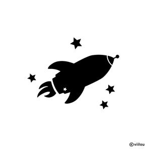 child chalkboard ROCKET WITH STARS wall stickers children chalkboards nursery room wall decals kids wall tattoos space blackboard decal diy