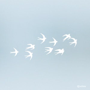 window stickers SWALLOWS decals birds silhouettes window art tattoos decoration