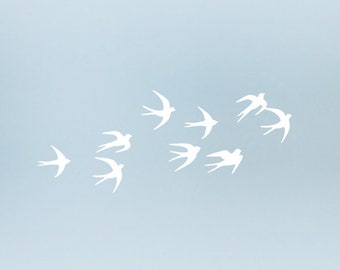 window stickers SWALLOWS decals birds silhouettes window art decoration