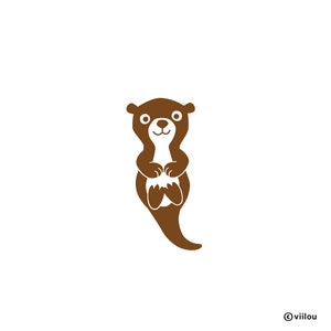 patch OTTER applications animals patches children illustration otter shirt diy stickers otters applications baby iron-on pictures kids