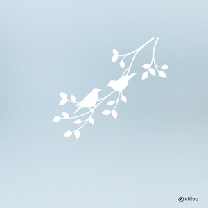 birds stickers window decals translucent pictures decor silhouettes BIRDS on branch silhouette birds decals diy