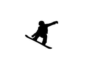 SNOWBOARDER applications children patches silhouettes sport iron-on pictures children illustration shirt diy
