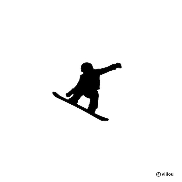 Patches SNOWBOARDER Aufbügler Silhouetten Bügelbilder Snowboard Applikationen Sport Silhouetten Snowboards Stickers diy