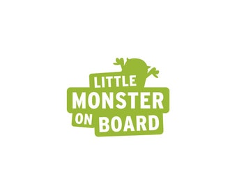 BABY ON BOARD Aufkleber Auto Sticker Monster Baby an Bord Autosticker Namen Kinder on Tour Autoaufkleber Familie Sticker Illustration diy