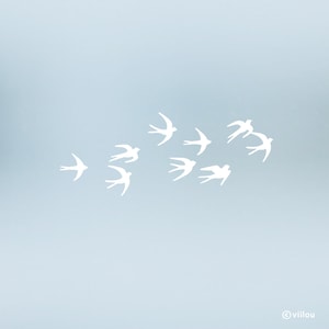 Pegatinas para ventana de pájaros, pegatinas de GOLONDRINAS, imágenes, pegatinas transparentes para ventana, siluetas de pájaros, pegatinas para ventana, película de privacidad, bricolaje