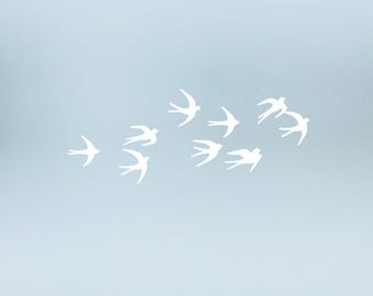 Pegatinas para ventana de pájaros, pegatinas de GOLONDRINAS, imágenes, pegatinas transparentes para ventana, siluetas de pájaros, pegatinas para ventana, película de privacidad, bricolaje