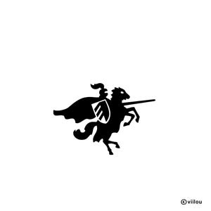 Bügelbild RITTER Patches Kinder Applikationen Ritter Silhouetten Aufnäher Kind Shirt Ritter auf Pferd Sticker Illustration diy Aufbügler