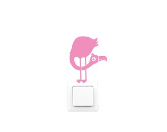 sticker FLAMINGO wall decal switch stickers light switches decals nursery wall tattoos flamingos illustration