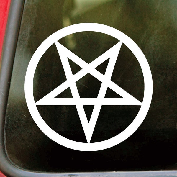 Inverted Pentagram - Vinyl Decal - Wiccan Symbol Occult Magical Witchcraft - Die Cut Sticker