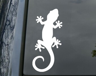 10pcs Gecko Car Stickers With Diamonds - Gold & Silver Reptile Decals For Car Body Decoration