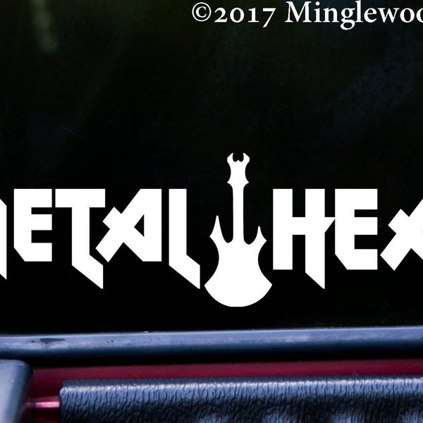 Metal Head Vinyl Decal Sticker - Hard Heavy Black Death Speed Thrash