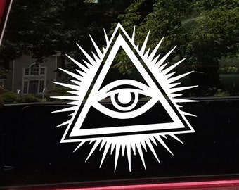 Eye of Providence Vinyl Decal Sticker - All-Seeing Eye of God - Rays of Light