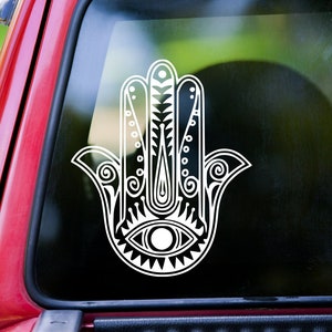 Hamsha Hand Vinyl Decal Sticker Hamesh Eye of Fatima image 1