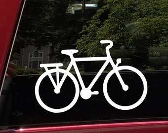 City Bike - Vinyl Decal Sticker - Commuter Urban Bicycle