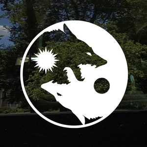 Fenrir Viking Wolf Vinyl Decal | Custom Norse Car Decal For Windows Walls Devices Tumblers and More
