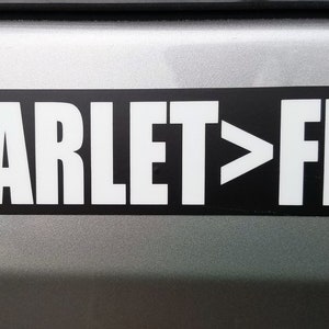 SCARLET&gt;FIRE 7&quot; x 1.5&quot; Die Cut Decal - Dead Sticker