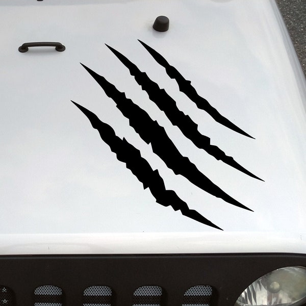 Claw Slash Mark Hood Decal - Wild Off-Road 4x4 - Die Cut Sticker