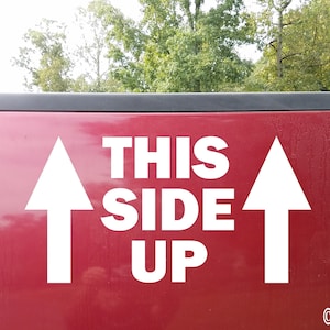 This Side Up Vinyl Die Cut Decal Sticker - Off Road Truck 4x4