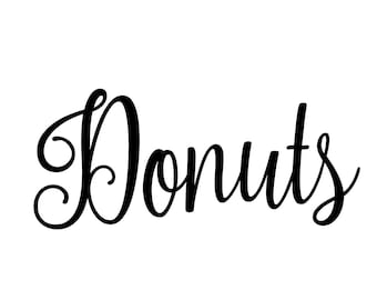 Donuts Vinyl Sticker - Kitchen Pantry Home Organization Label - Die Cut Decal - Fancy