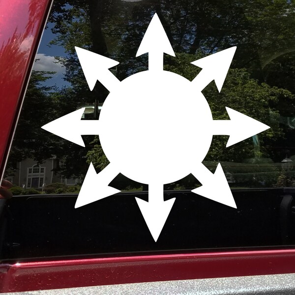 Chaos Star Symbol Vinyl Decal V3 - Arrows Arms - Die Cut Sticker