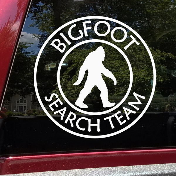 Bigfoot Search Team Vinyl Decal - Yeti PNW Creature - Off Road Vehicle Die Cut Sticker