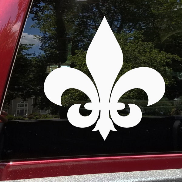 Fleur De Lis Vinyl Decal V2 - Flower Lily - Die Cut Sticker