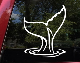 Tail of a Whale Vinyl Decal - Ocean Sea Waves Water - Die Cut Sticker