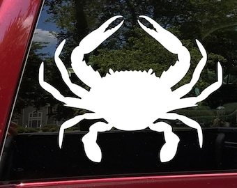 Color & Size Choice* Ocean Life Crab Water Vinyl Decal Sticker Car Window Cup