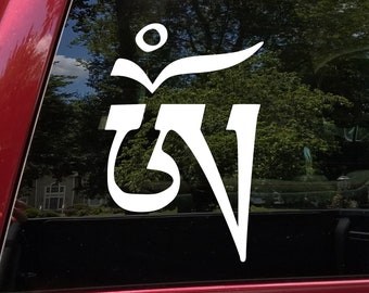 Tibetan Om Symbol Vinyl Sticker - Mantra Aum Dharani - Die Cut Decal