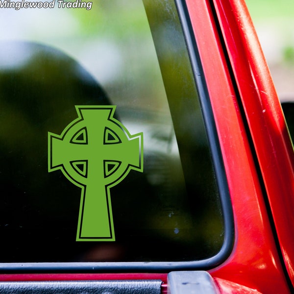 Celtic Cross Vinyl Decal V2 - Irish Ireland - Die Cut Sticker