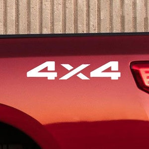 pair 4X4 - V1 Vinyl Decals - 4 by 4 Off Road 4 x 4 Truck 4 Wheel Drive - Die Cut Stickers