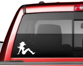 Pair Mudflap Girl Vinyl Decal Stickers Trucker Lady Country Etsy
