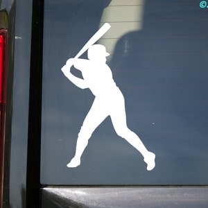 Baseball Batter Vinyl Sticker - Player Hitter Little League - Die Cut Decal
