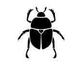 SCARAB BEETLE - Vinyl Decal Sticker - Bug Amulet Ancient Egypt Insect Free Shipping