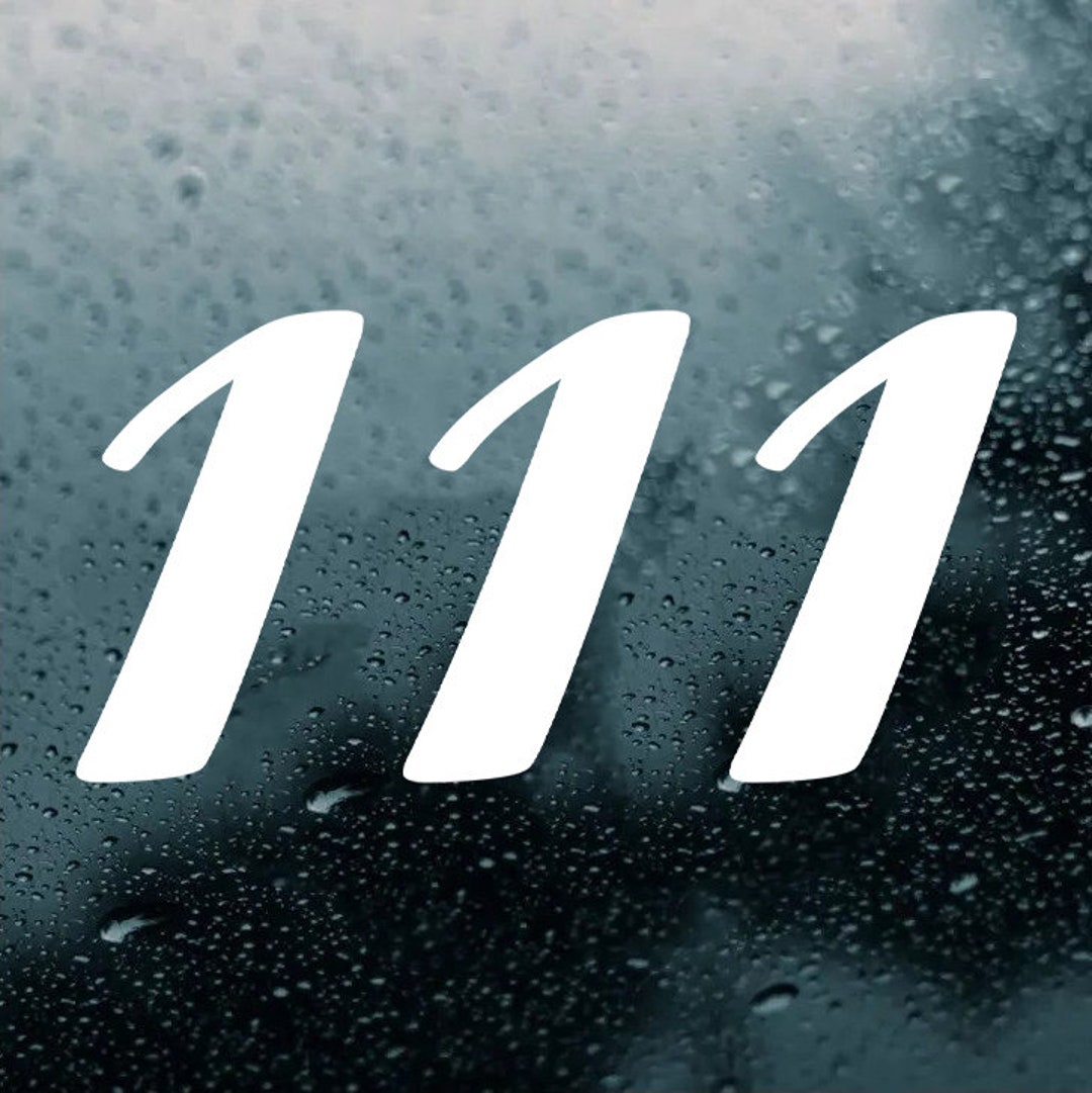 111 Angel Number Vinyl Decal - Intuition Alignment Numerology
