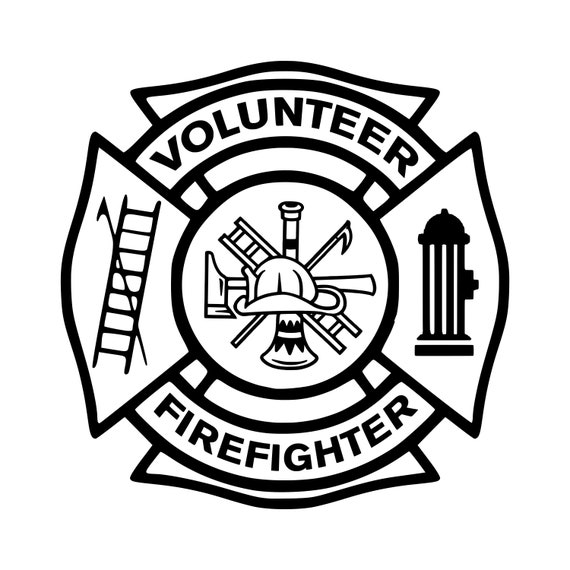 VOLUNTEER FIREFIGHTER Vinyl Decal Sticker VFD Fire | Etsy