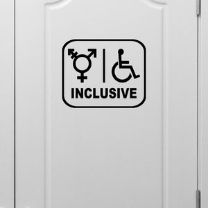 INCLUYE RESTROOM vinilo calcomanía pegatina baño handicap | Etsy