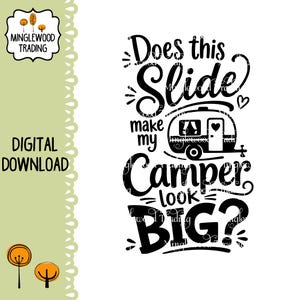 Får den här bilden min husbil att se stor ut SVG rolig camping klippfil vinyldesign digital nedladdning