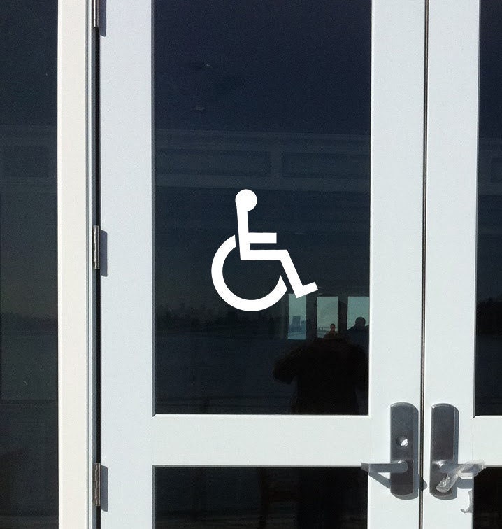 HANDICAP ACCESSIBLE Vinyl Decal Sticker Wheelchair Etsy