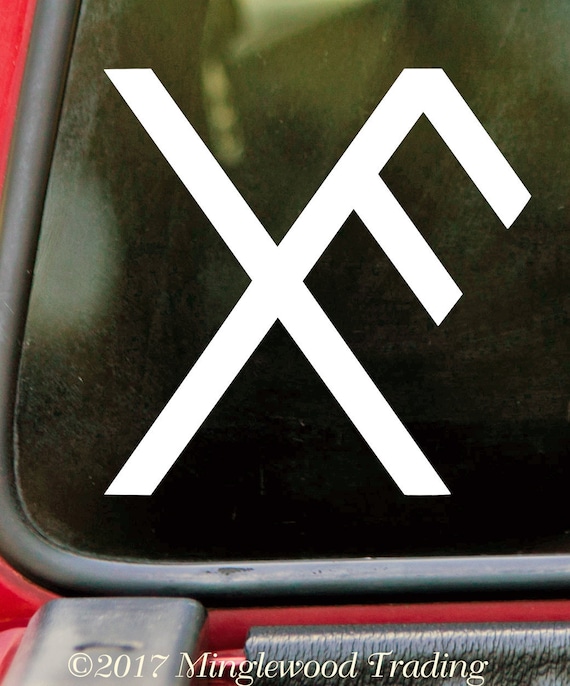Good Luck Bind Rune Vinyl Sticker - Gibu Auja Norse Viking
