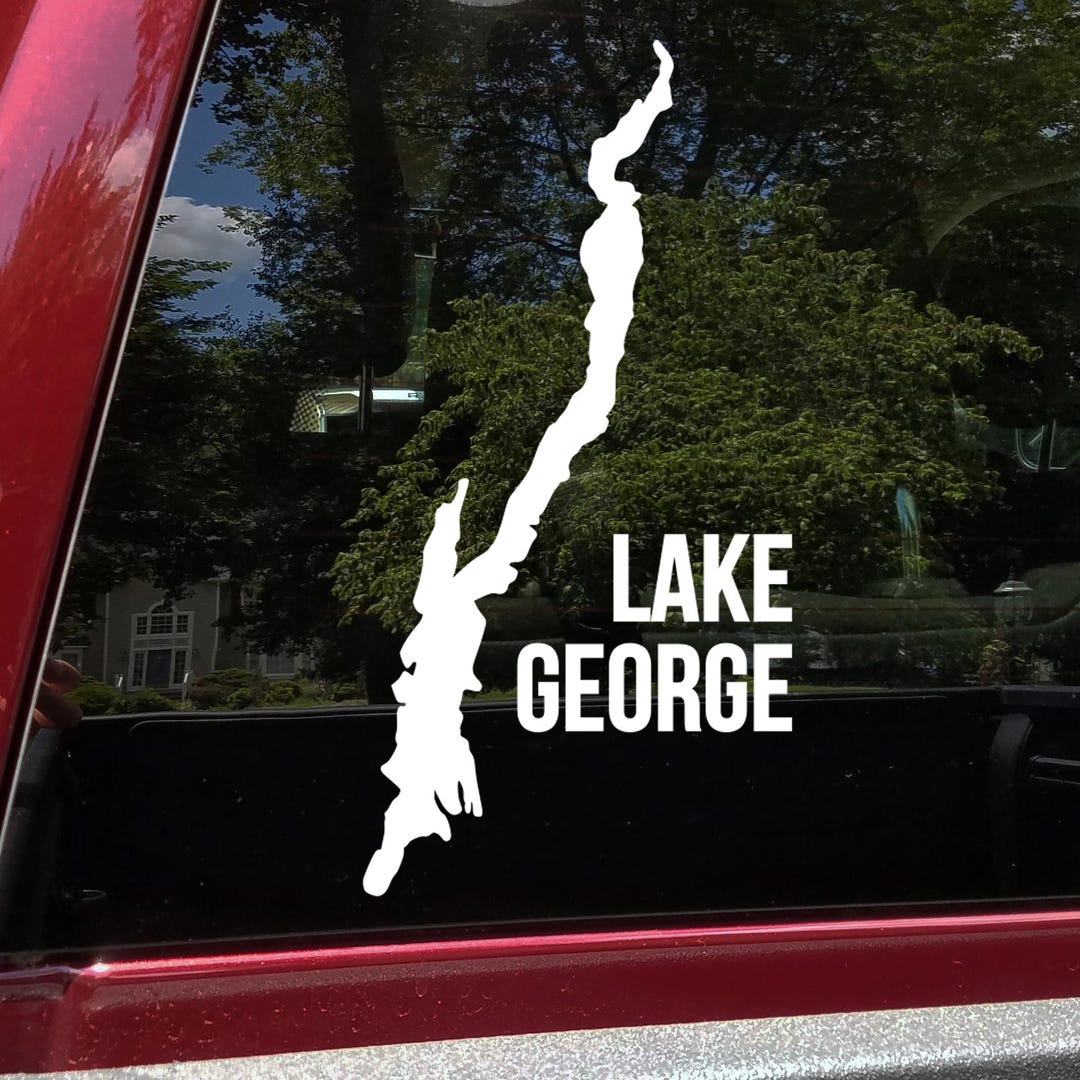Lake George Vinyl Decal V2 Adirondack New York Map Outline for Car ...