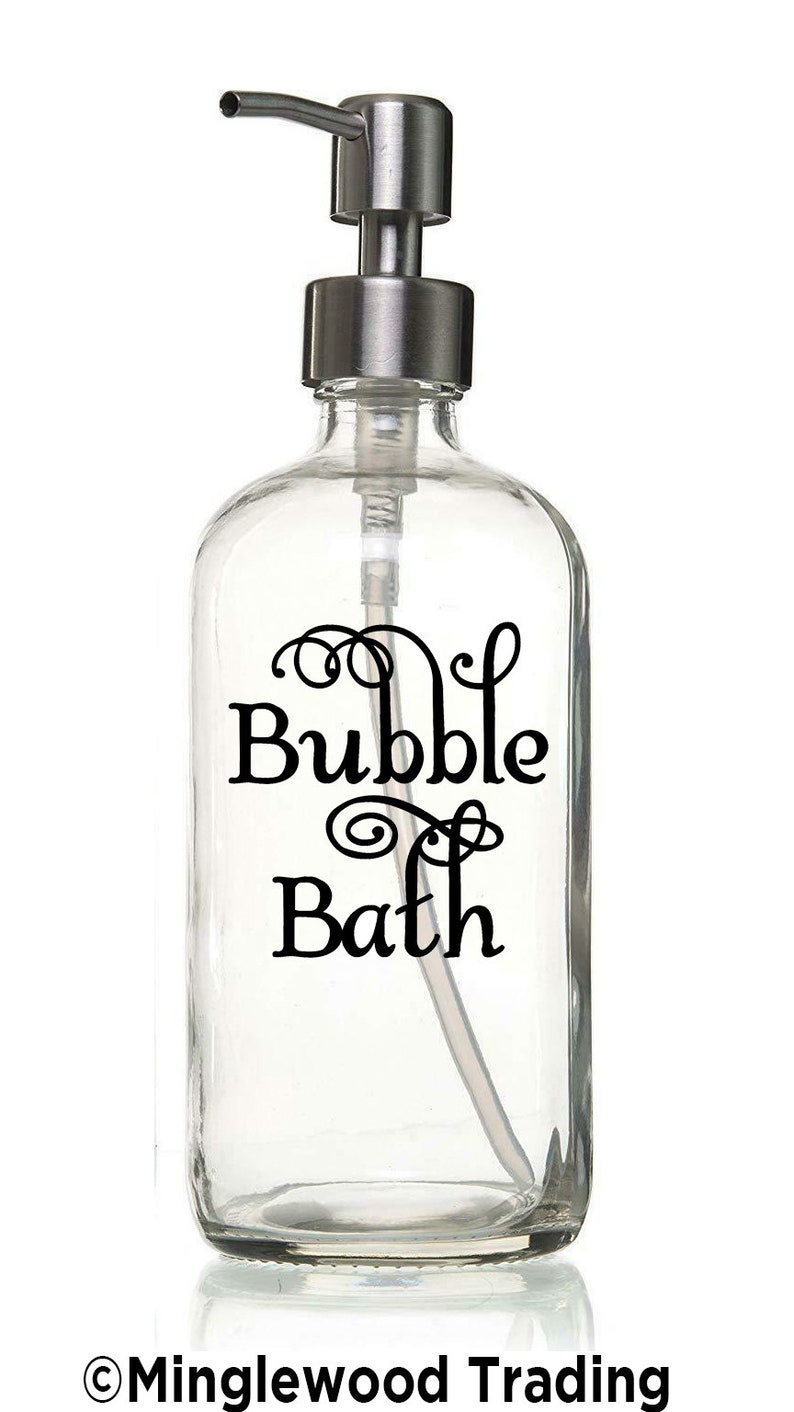 BUBBLE BATH Vinyl Sticker Bathroom Organization Label Etsy