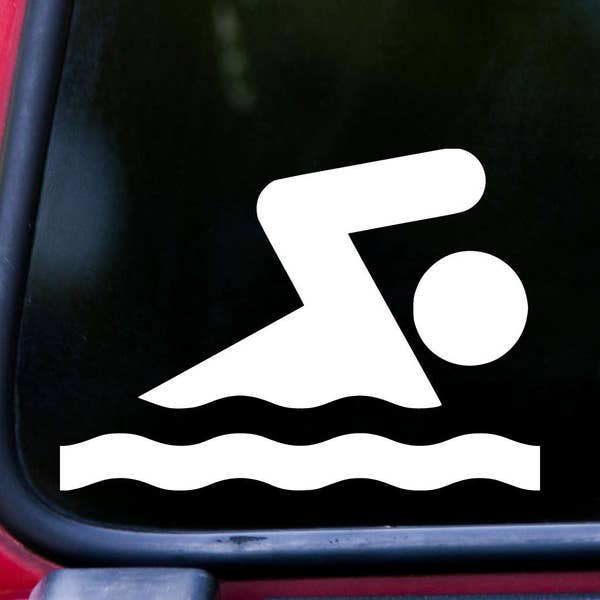 Swimmer Vinyl Decal Sticker - Swimming Pool Ocean Swim Team