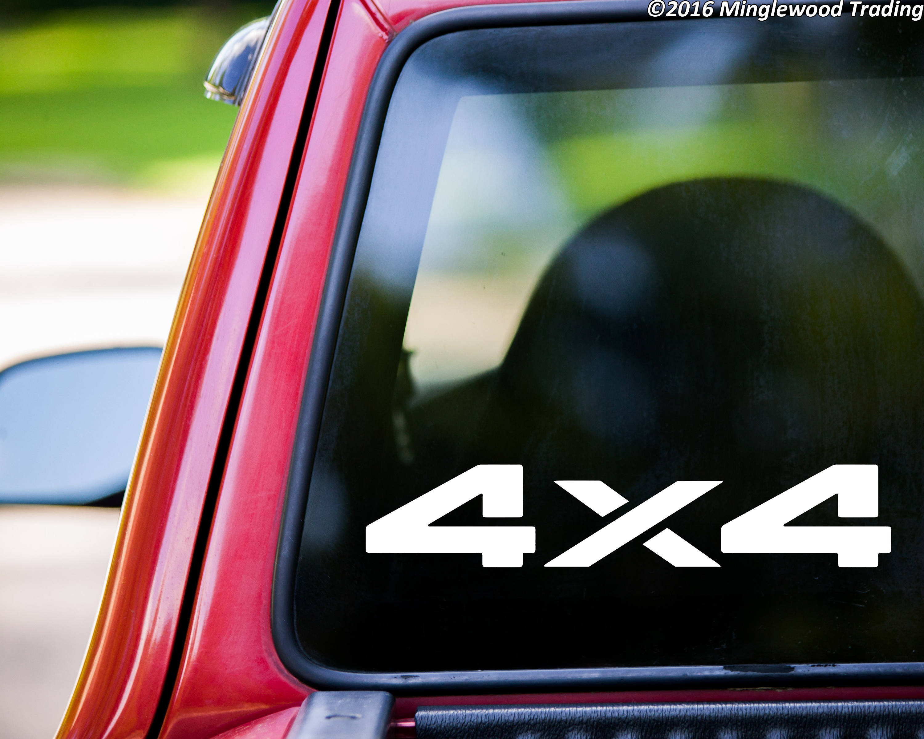 Pair 4X4 - V1 Vinyl Decals - 4 by 4 off Road 4 X 4 Truck 4 Wheel Drive ...