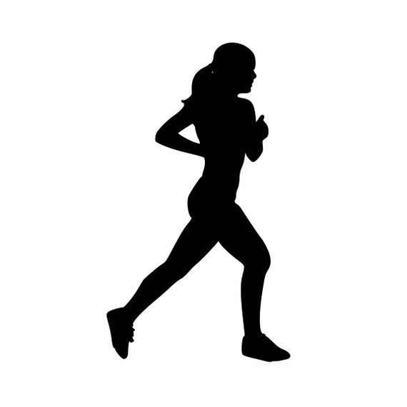 TRACK RUNNER GIRL Vinyl Sticker Decal femme Marathon 10k 5k Etsy