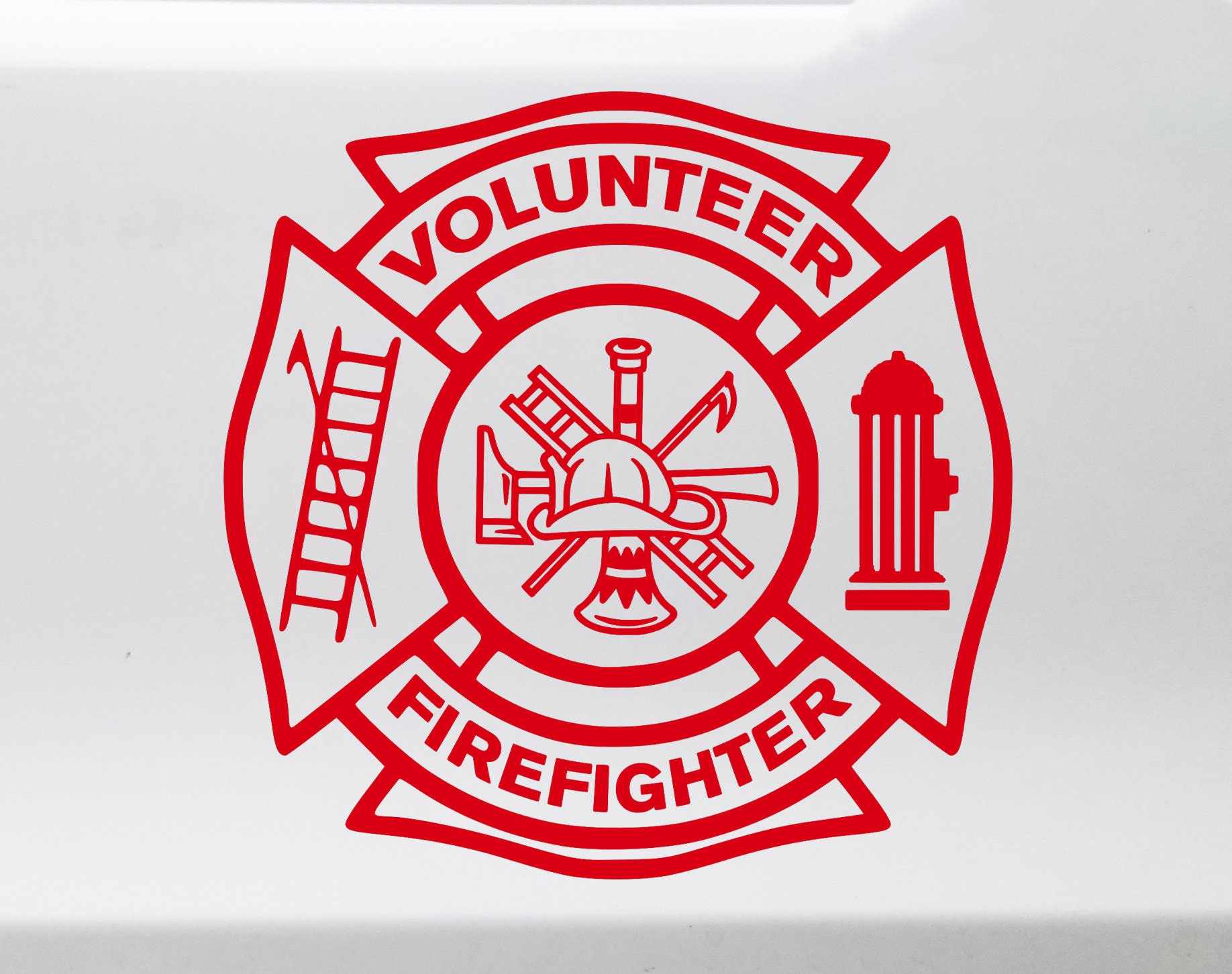 VOLUNTEER FIREFIGHTER Vinyl Decal Sticker VFD Fire Etsy