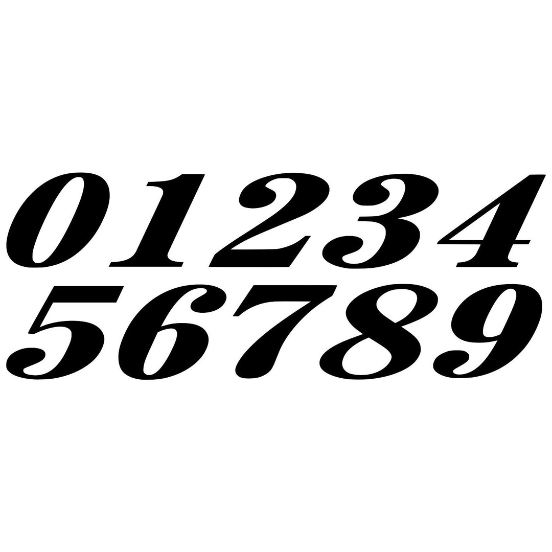 Custom Motocross Racing Numbers V4 Vinyl Decal | MX Dirt Bike Front ...