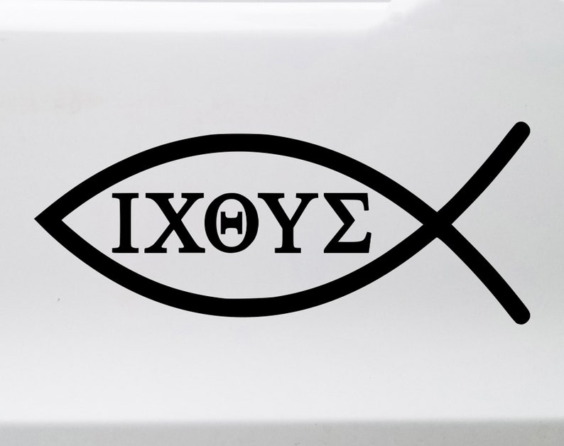 Pink Jesus Fish Jesus Fish Vinyl Decal - Ichthys Sign Symbol God Christianity - Die Cut ...