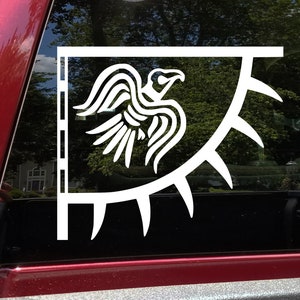 Viking Raven Banner Flag Vinyl Decal - Norse Mythology Odin - Die Cut Sticker