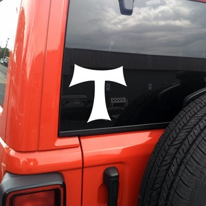 Tau Cross Vinyl Decal - Saint Anthony's Cross Crux - Die Cut Sticker - Etsy